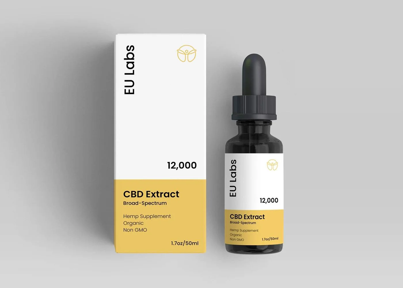 50ml bottle of broad-spectrum CBD oil 12000mg, THC-free, MCT carrier — CBD Oil Melbourne
